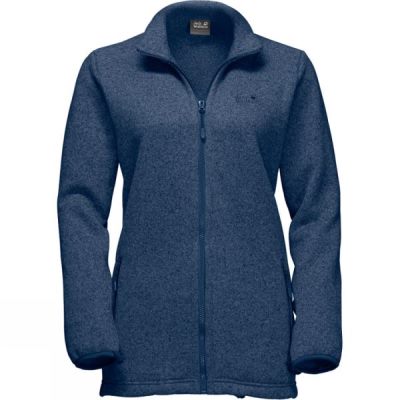 Fleece Jack Wolfskin Caribou Altis Mujer - Azul Marino - Chile DQI845162